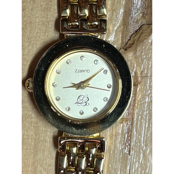 EJ Women's Gold tone quartz wrist watch. Faux Diamonds. Vintage? - Picture 5 of 10